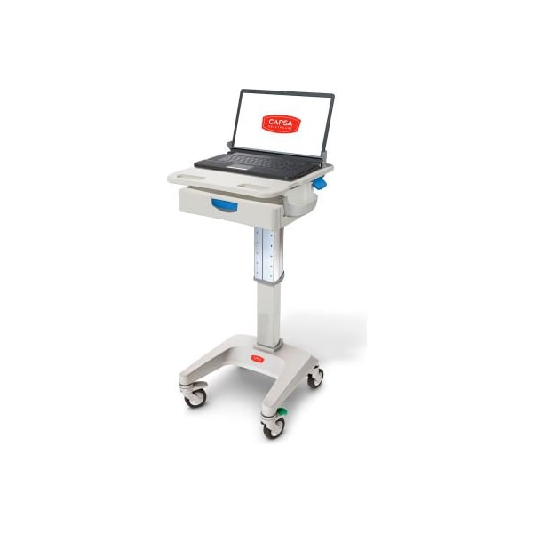 Capsa Solutions Capsa Healthcare LX5 Non-Powered Laptop Cart, One 3" Drawer, 35 lbs. Weight Capacity LX5-NG-D10-M-35 - main